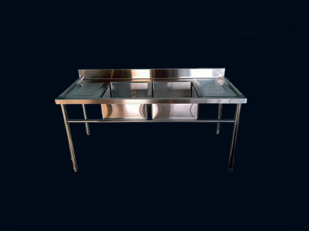 Pia Inox 2 Cubas 150 cm (GP804)